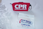 CPR Face Shield Keychain Red